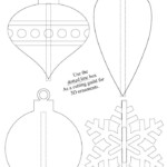 3D Shrinky Dink Christmas Ornaments free Printable