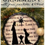 Beautiful Nativity Ornament Tutorial free Printable Too U Create
