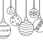 Christmas Ornament Coloring Pages Printable Simple For Preschoolers