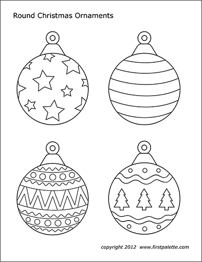 Christmas Tree Ornaments Free Printable Templates Coloring Page Christmas Tree Ornaments Free Printable Templates Coloring Page